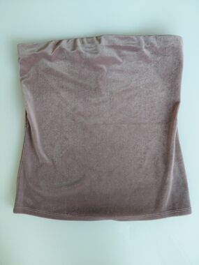 Express Mauve Velvet Strapless Tube Top